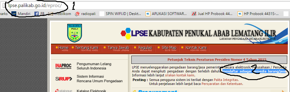 Mendaftar menjadi rekanan LPSE - Quadrant.co.id
