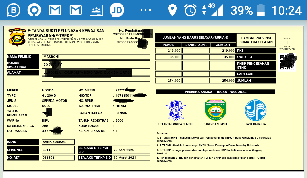 E-Dempo, Bayar Pajak Kendaraan Palembang Online - Quadrant ...